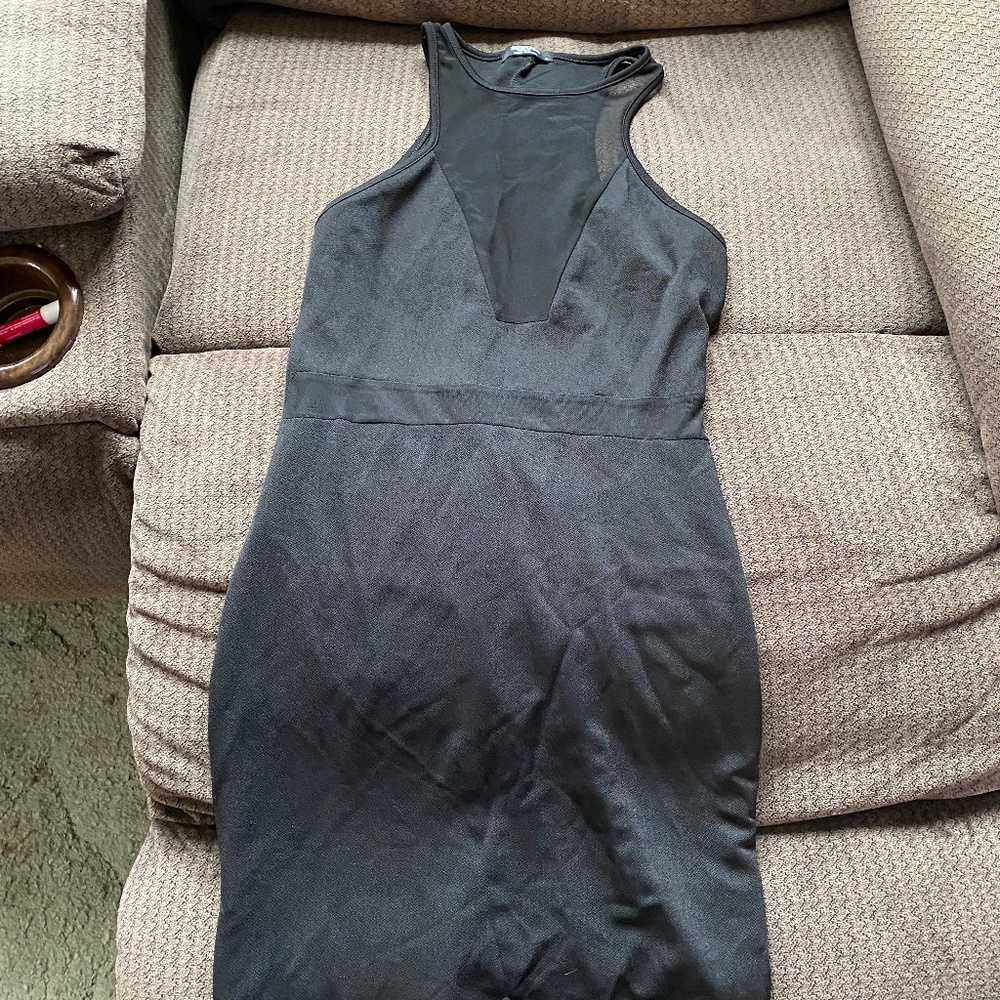 Black Body Con Dress with Cut out
